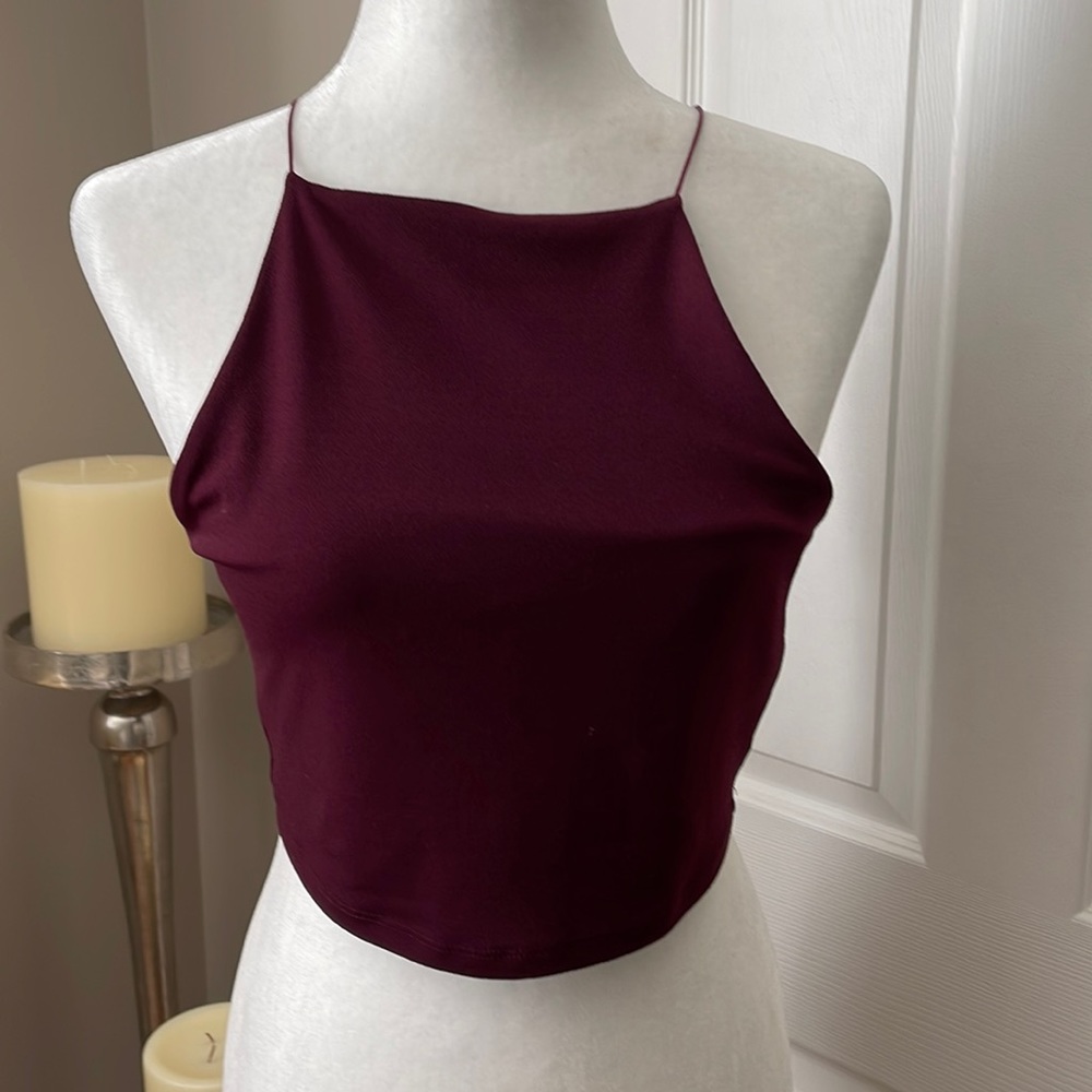 Burgundy crop top